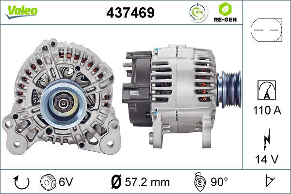 VALEO 437469 - Генератор autocars.com.ua