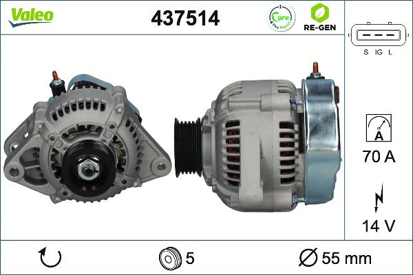 VALEO 437514 - Генератор autocars.com.ua