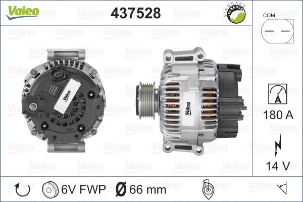 Valeo 437528 - Генератор autocars.com.ua