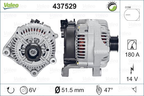 Valeo 437529 - Генератор autocars.com.ua