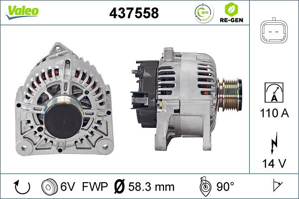 VALEO 437558 - Генератор autocars.com.ua
