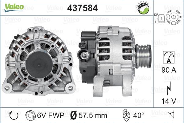 Valeo 437584 - Генератор avtokuzovplus.com.ua