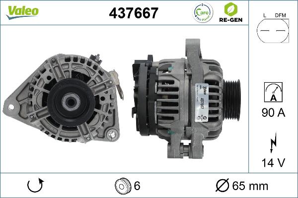 VALEO 437667 - Генератор autocars.com.ua