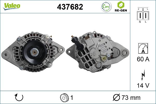 VALEO 437682 - Генератор autocars.com.ua