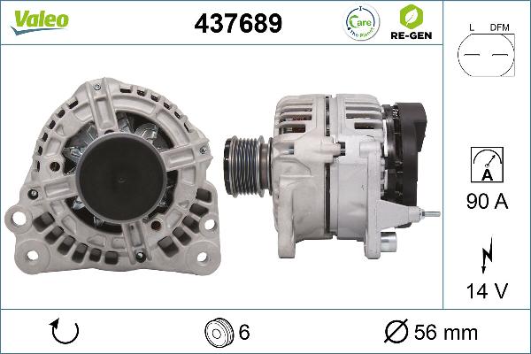 VALEO 437689 - Генератор autocars.com.ua