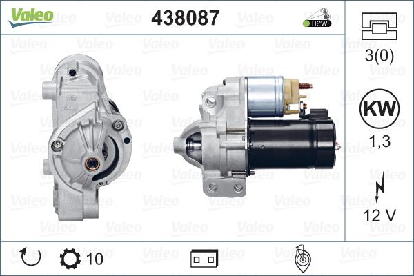 Valeo 438087 - Стартер autodnr.net