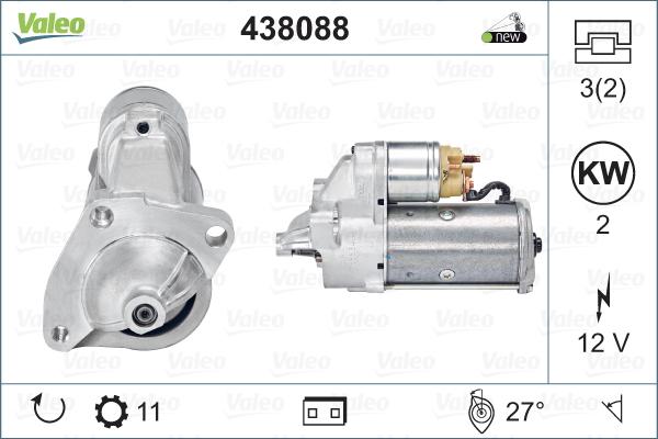 Valeo 438088 - Стартер autocars.com.ua