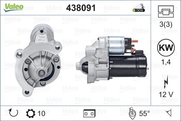 Valeo 438091 - Стартер autodnr.net