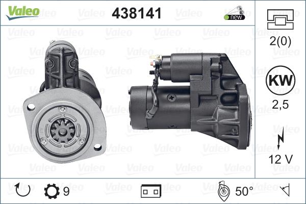 Valeo 438141 - Стартер autocars.com.ua