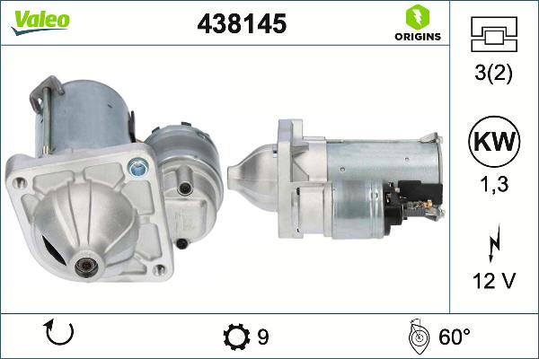 VALEO 438145 - Стартер autocars.com.ua