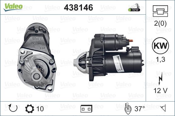 Valeo 438146 - Стартер autocars.com.ua