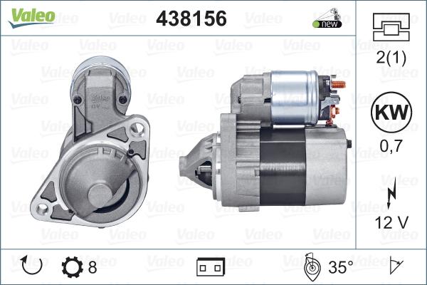 Valeo 438156 - Стартер avtokuzovplus.com.ua