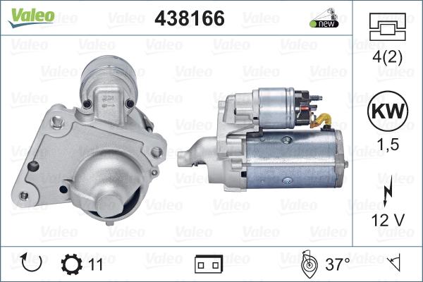 Valeo 438166 - Стартер autodnr.net