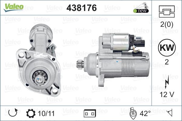 Valeo 438176 - Стартер autocars.com.ua