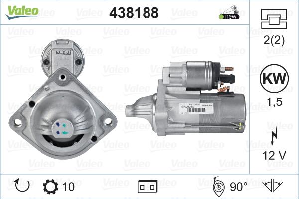 Valeo 438188 - Стартер autocars.com.ua