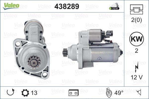 Valeo 438289 - Стартер avtokuzovplus.com.ua