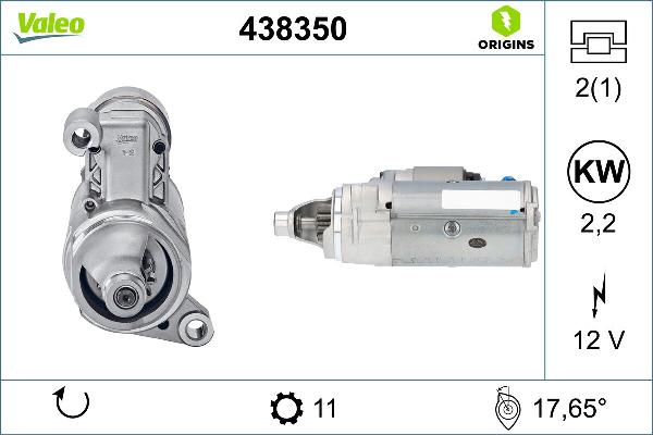 VALEO 438350 - Стартер autocars.com.ua