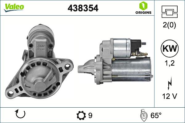 VALEO 438354 - Стартер autocars.com.ua