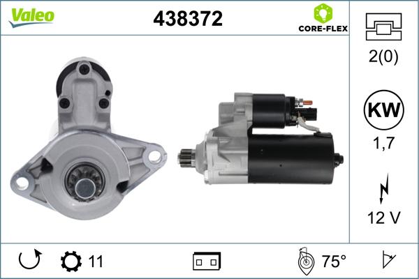 VALEO 438372 - Стартер autocars.com.ua