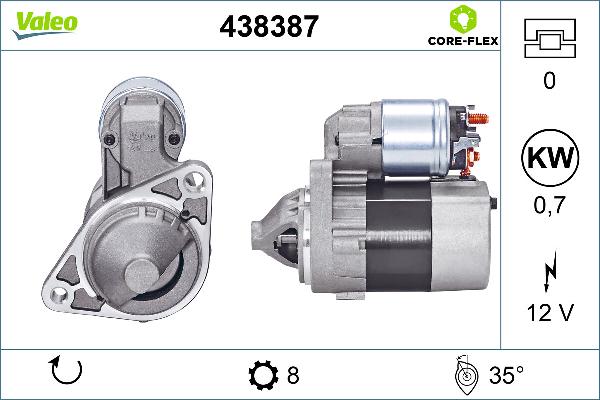 VALEO 438387 - Стартер autocars.com.ua
