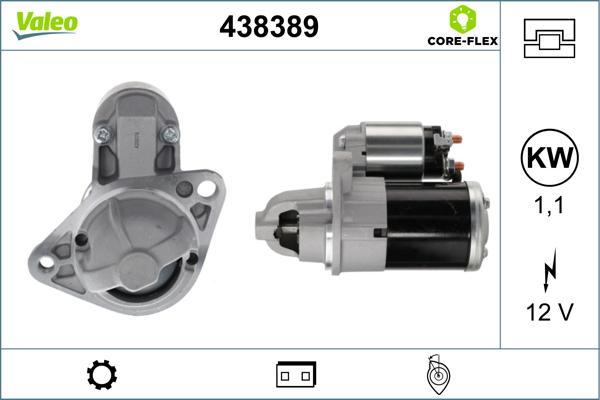 Valeo 438389 - Стартер avtokuzovplus.com.ua