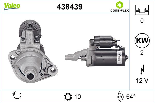 VALEO 438439 - Стартер autocars.com.ua
