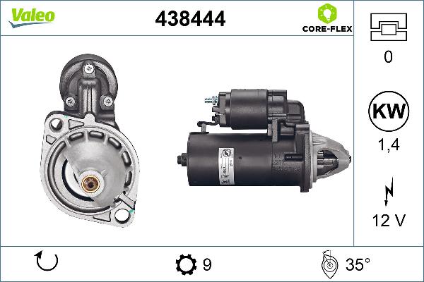 VALEO 438444 - Стартер autocars.com.ua