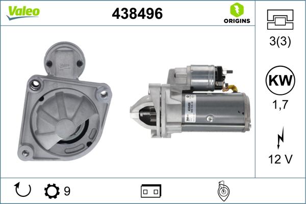 Valeo 438496 - Стартер autodnr.net