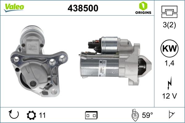 Valeo 438500 - Стартер avtokuzovplus.com.ua