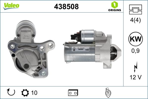 Valeo 438508 - Стартер avtokuzovplus.com.ua