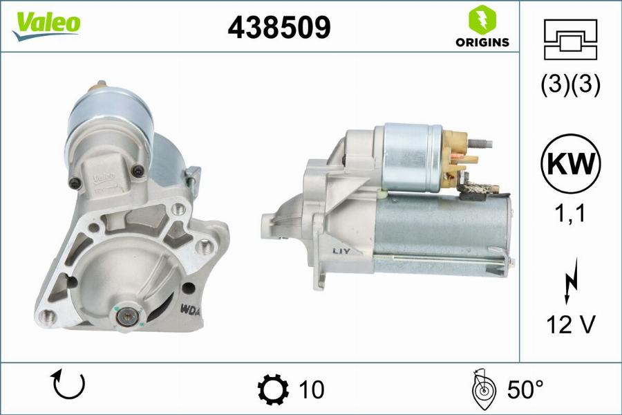 Valeo 438509 - Стартер avtokuzovplus.com.ua