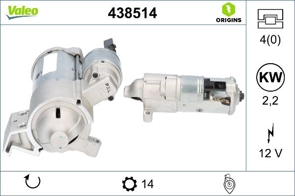 VALEO 438514 - Стартер autocars.com.ua