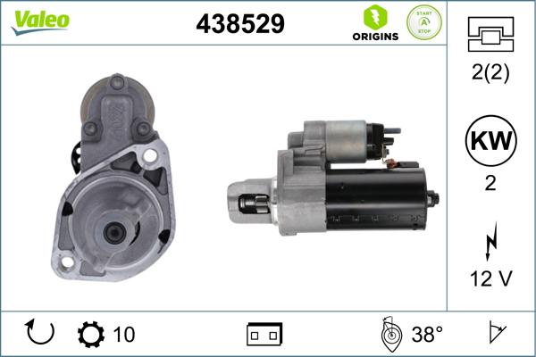 Valeo 438529 - Стартер autodnr.net