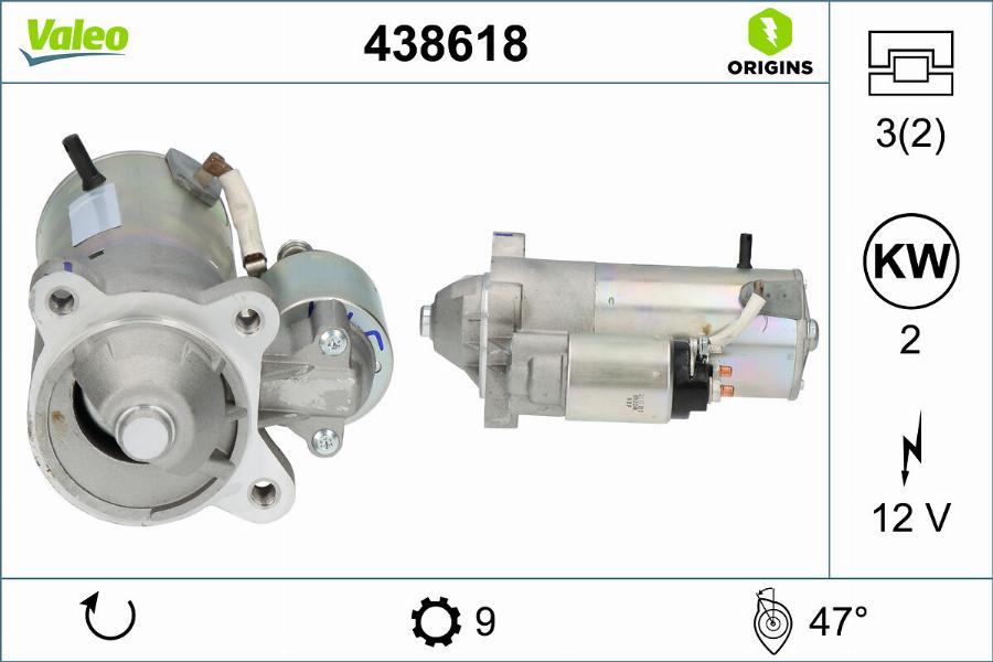 Valeo 438618 - Стартер avtokuzovplus.com.ua