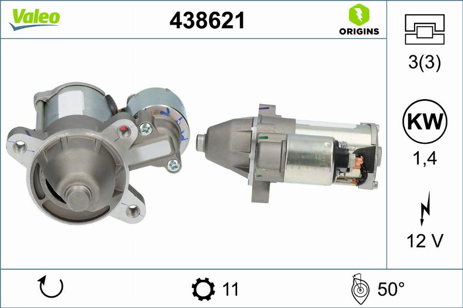 Valeo 438621 - Стартер avtokuzovplus.com.ua