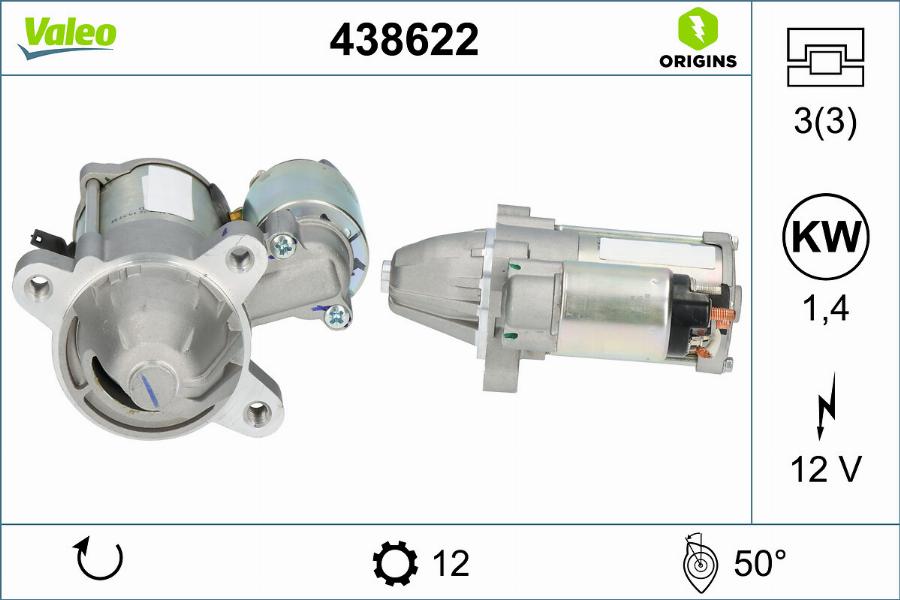 Valeo 438622 - Стартер avtokuzovplus.com.ua