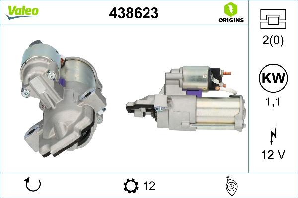 VALEO 438623 - Стартер autocars.com.ua