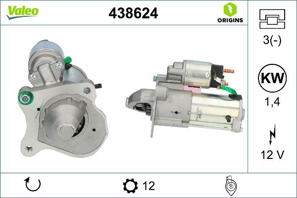 VALEO 438624 - Стартер autocars.com.ua