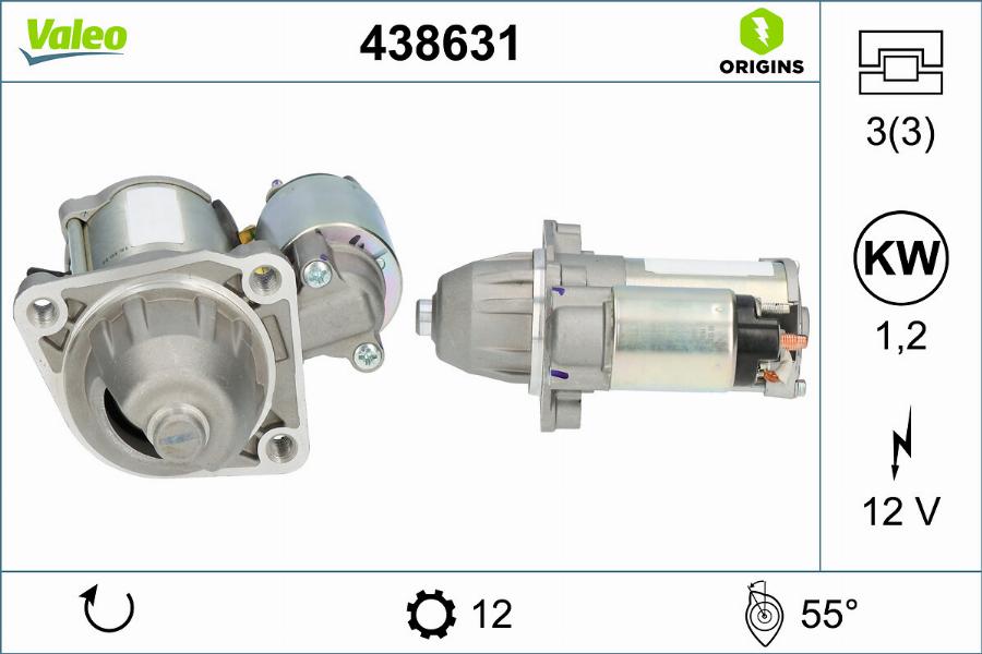 Valeo 438631 - Стартер avtokuzovplus.com.ua