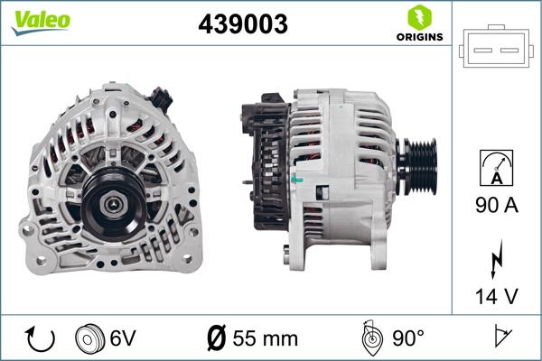 VALEO 439003 - Генератор autocars.com.ua