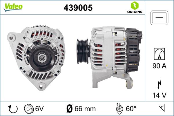 VALEO 439005 - Генератор autocars.com.ua