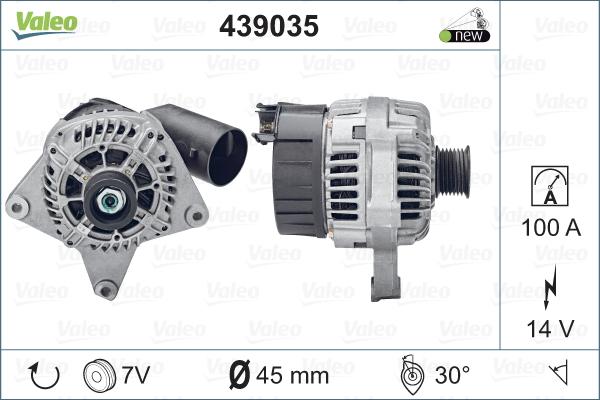 Valeo 439035 - Генератор autocars.com.ua