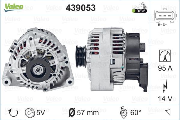 Valeo 439053 - Генератор autocars.com.ua