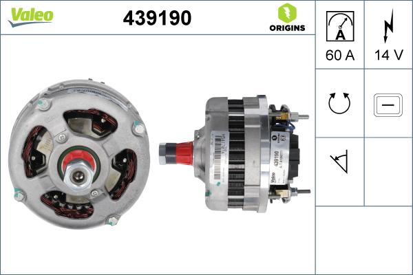 Valeo 439190 - Генератор avtokuzovplus.com.ua