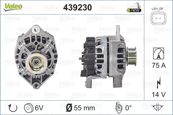 Valeo 439230 - Генератор autocars.com.ua