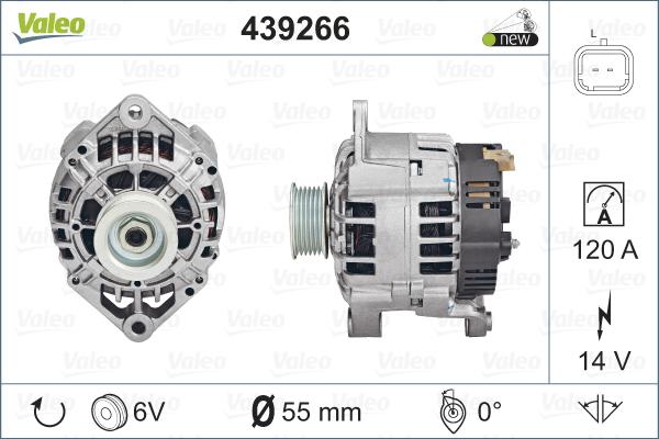 Valeo 439266 - Генератор autocars.com.ua