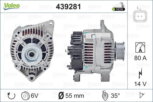 Valeo 439281 - Генератор autocars.com.ua