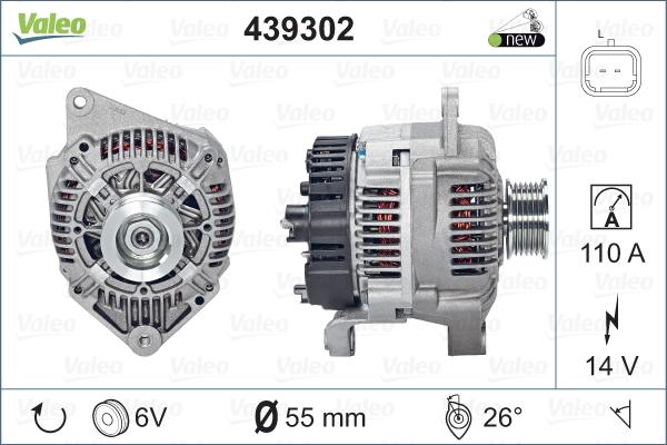 Valeo 439302 - Генератор autodnr.net