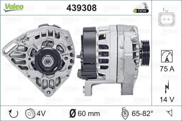 Valeo 439308 - Генератор avtokuzovplus.com.ua