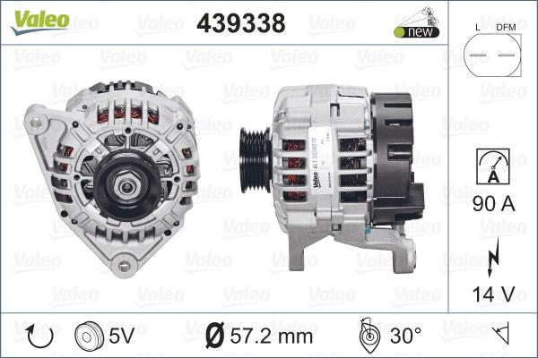 Valeo 439 338 - Генератор autodnr.net